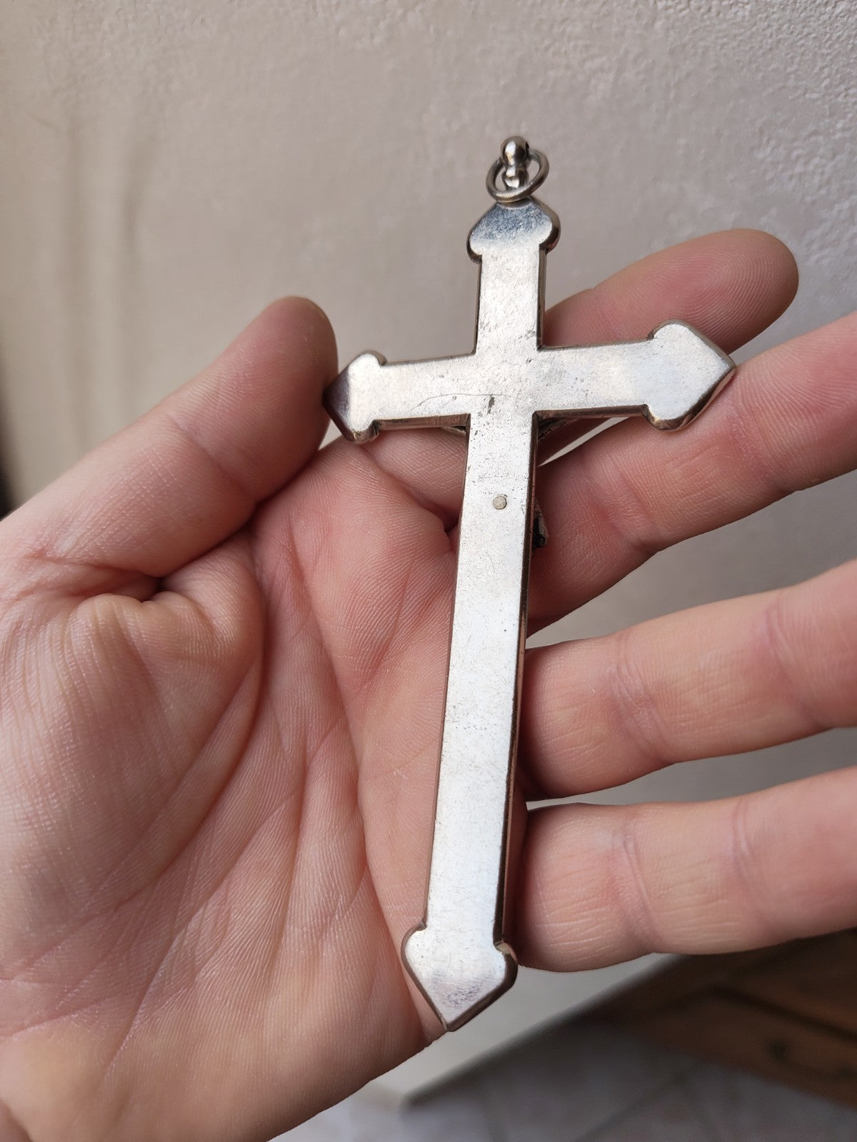 Superb 19th Century Micro-Mosaic Crucifix Pendant, Sacred Art