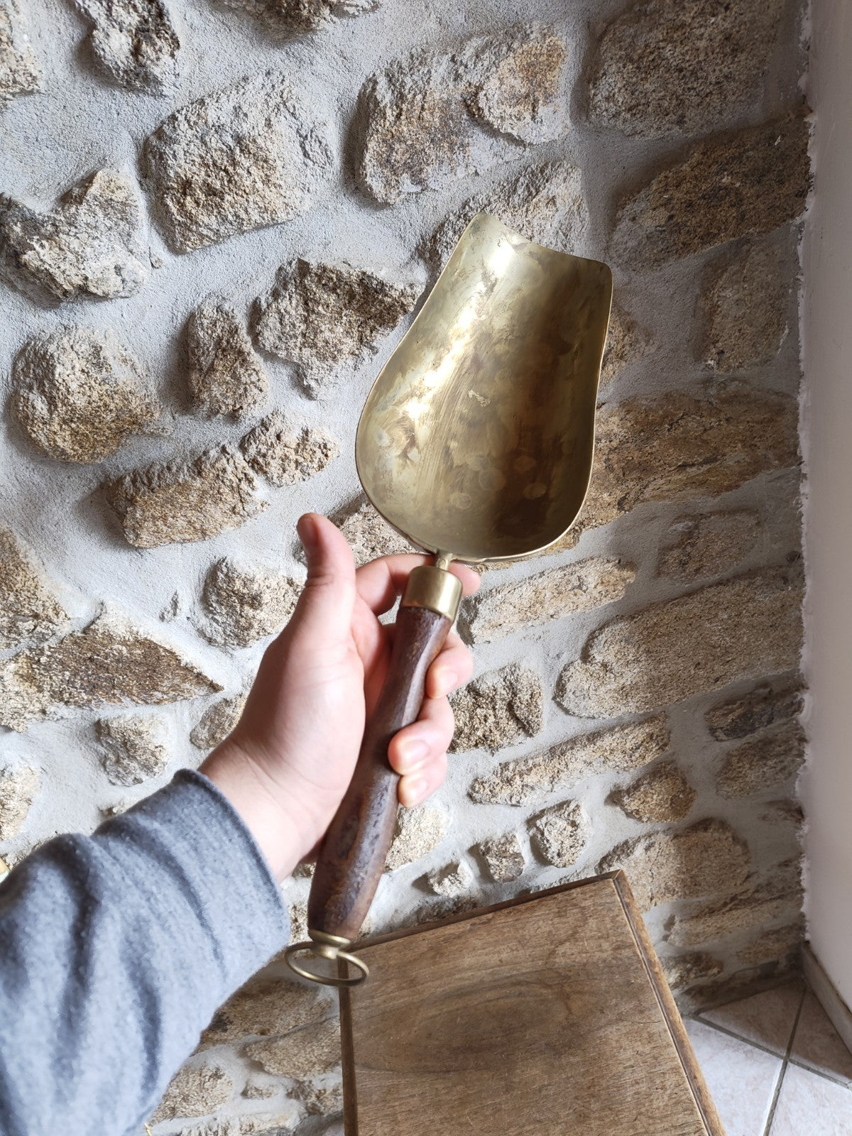 Miller's Shovel, Vintage French Brass Object