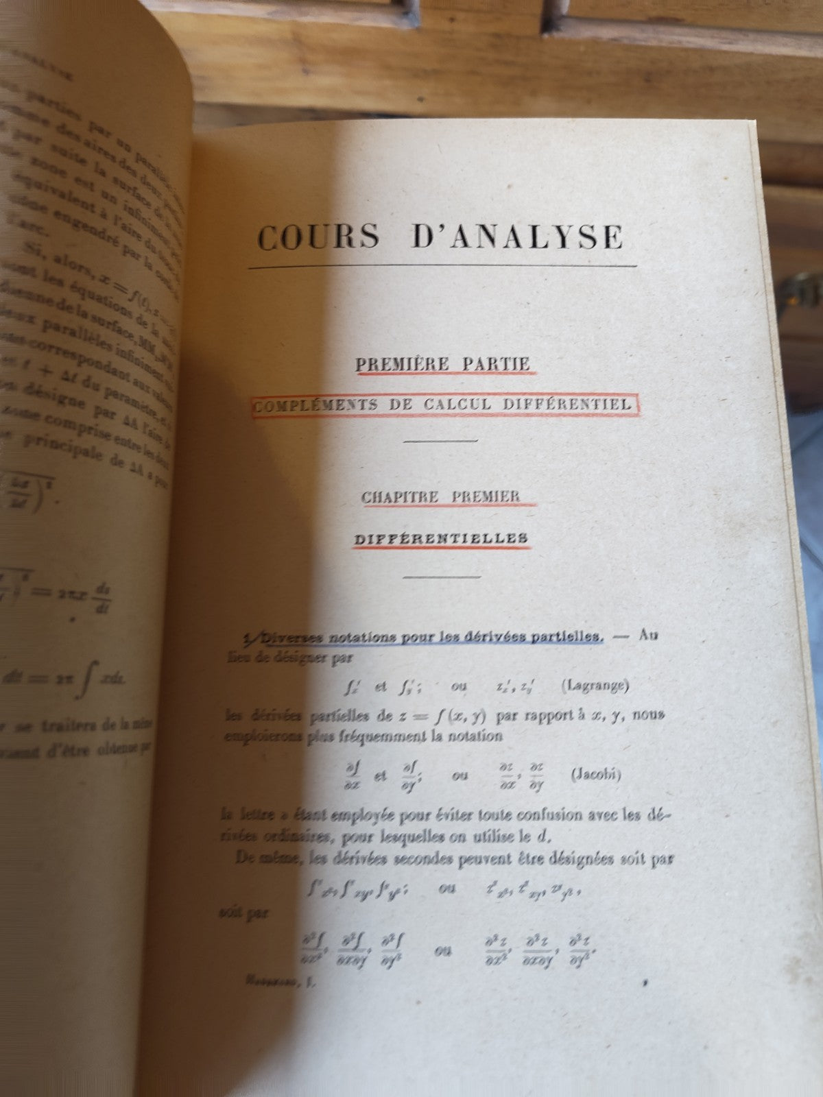 Volumes 1 & 2 Calculus Textbook, Polytechnique, J.Hadamard 1927