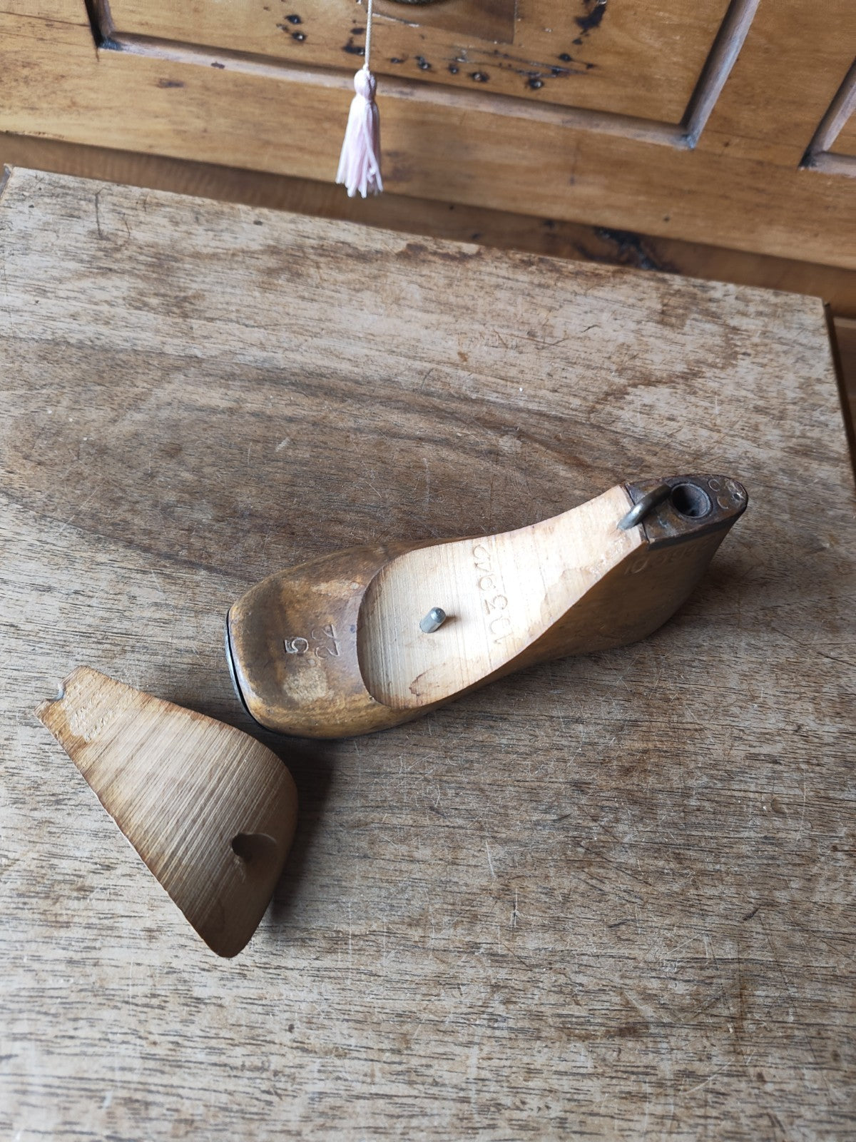 Shoe Last, Antique, France, Wood, Vintage, Late 19th Century