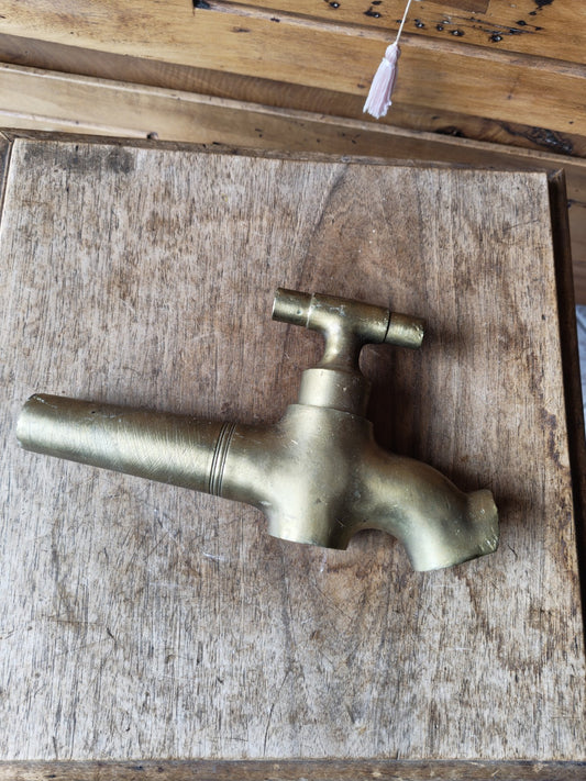Antique French Brass Tank Faucet, Large Model, Seguin 5