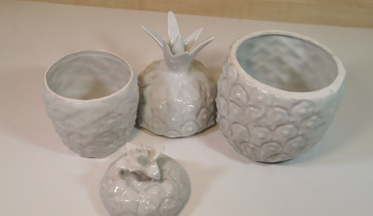 美しい磁器のパイナップル、小物入れ、キャンディ ボックス、ジュエリー ボックスなど。