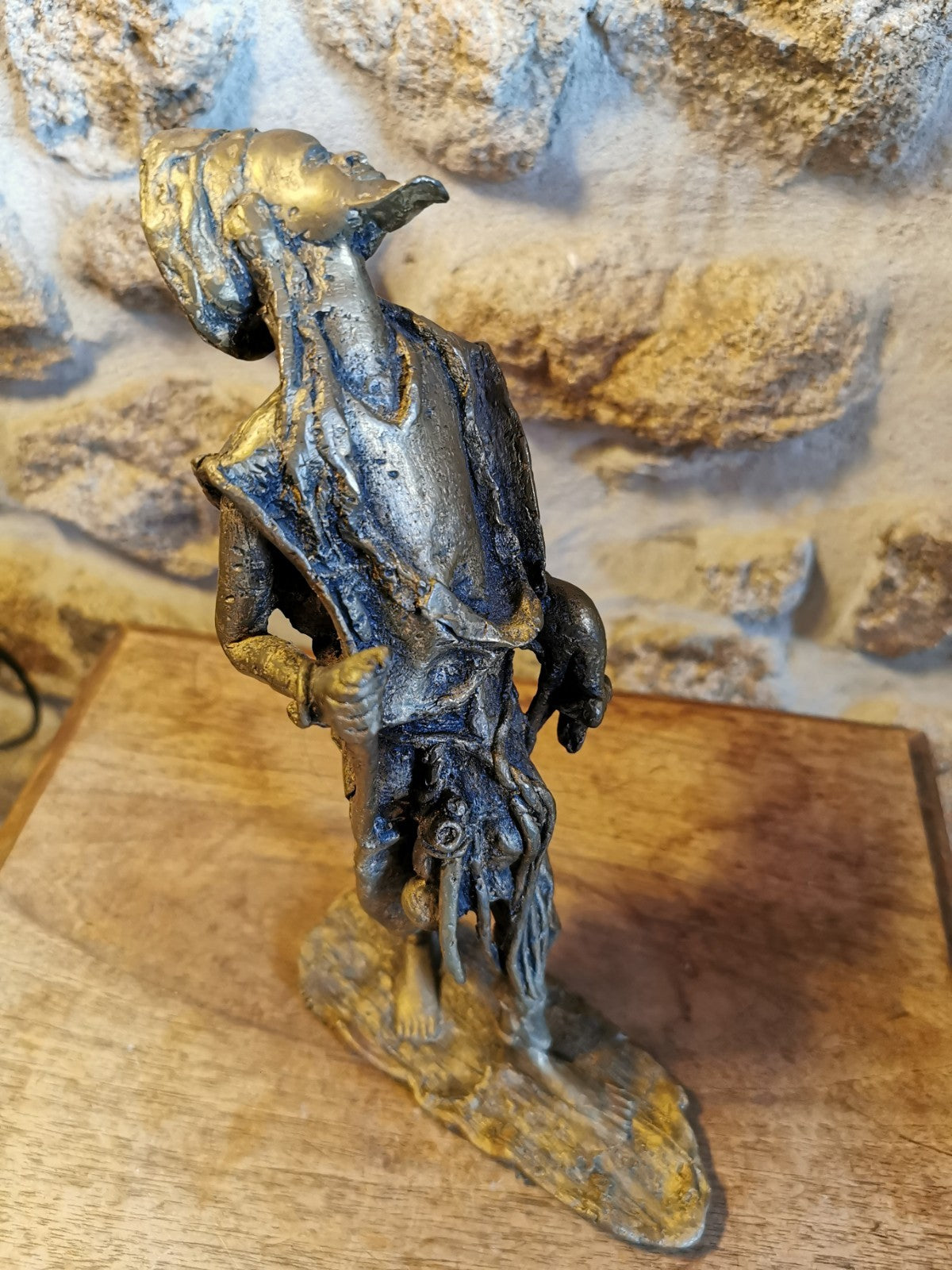 Bronze or Brass Berber Shepherd Sculpture