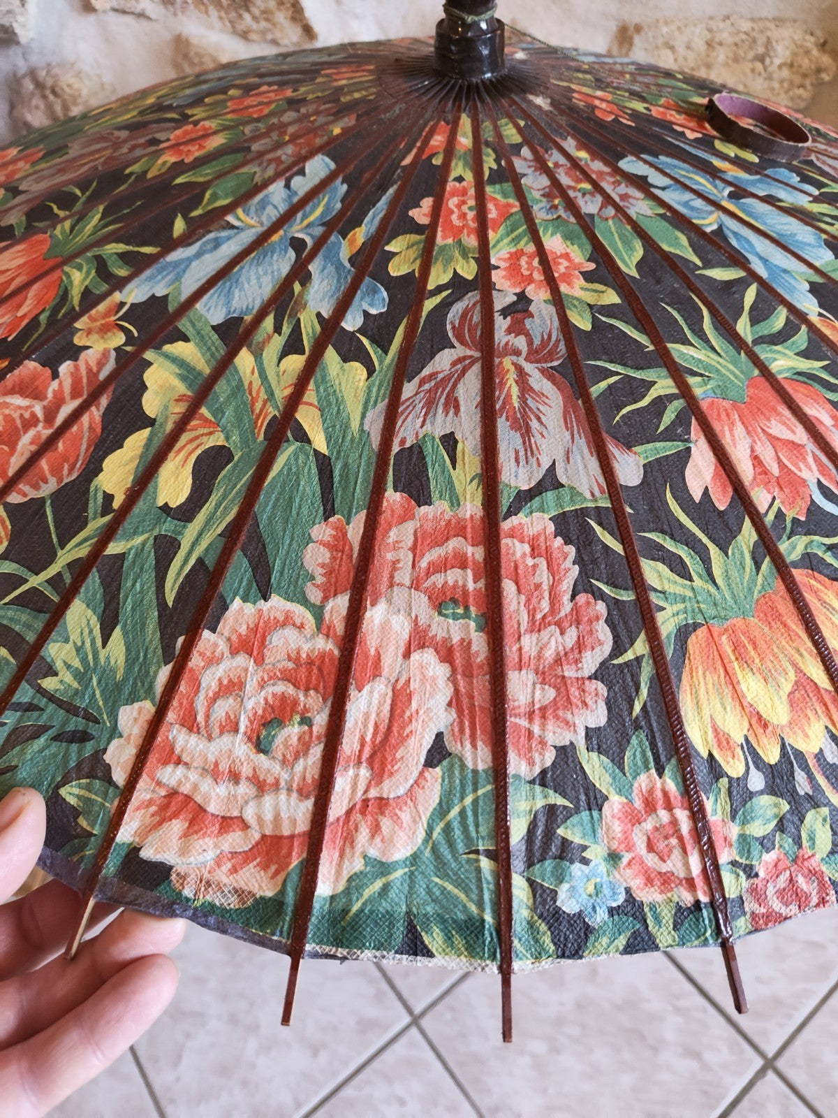 ヴィンテージの日本製日傘、状態良好、20世紀初頭