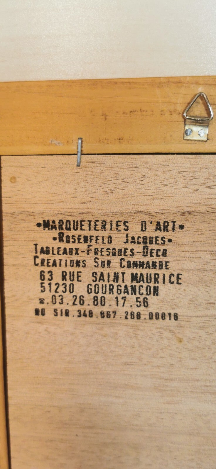 Magnificent Art Marquetry Frame by Rosenfeld Jacques
