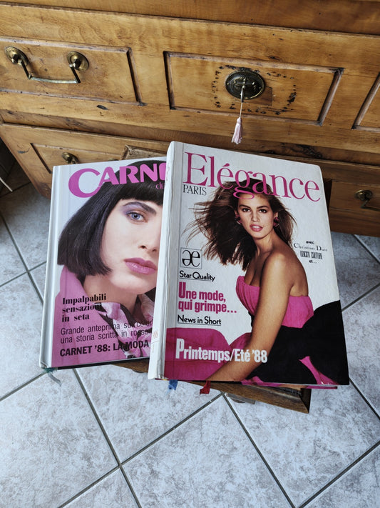 ヴィンテージファッションブック2冊 フランス/イタリア、パリ、1​​988年