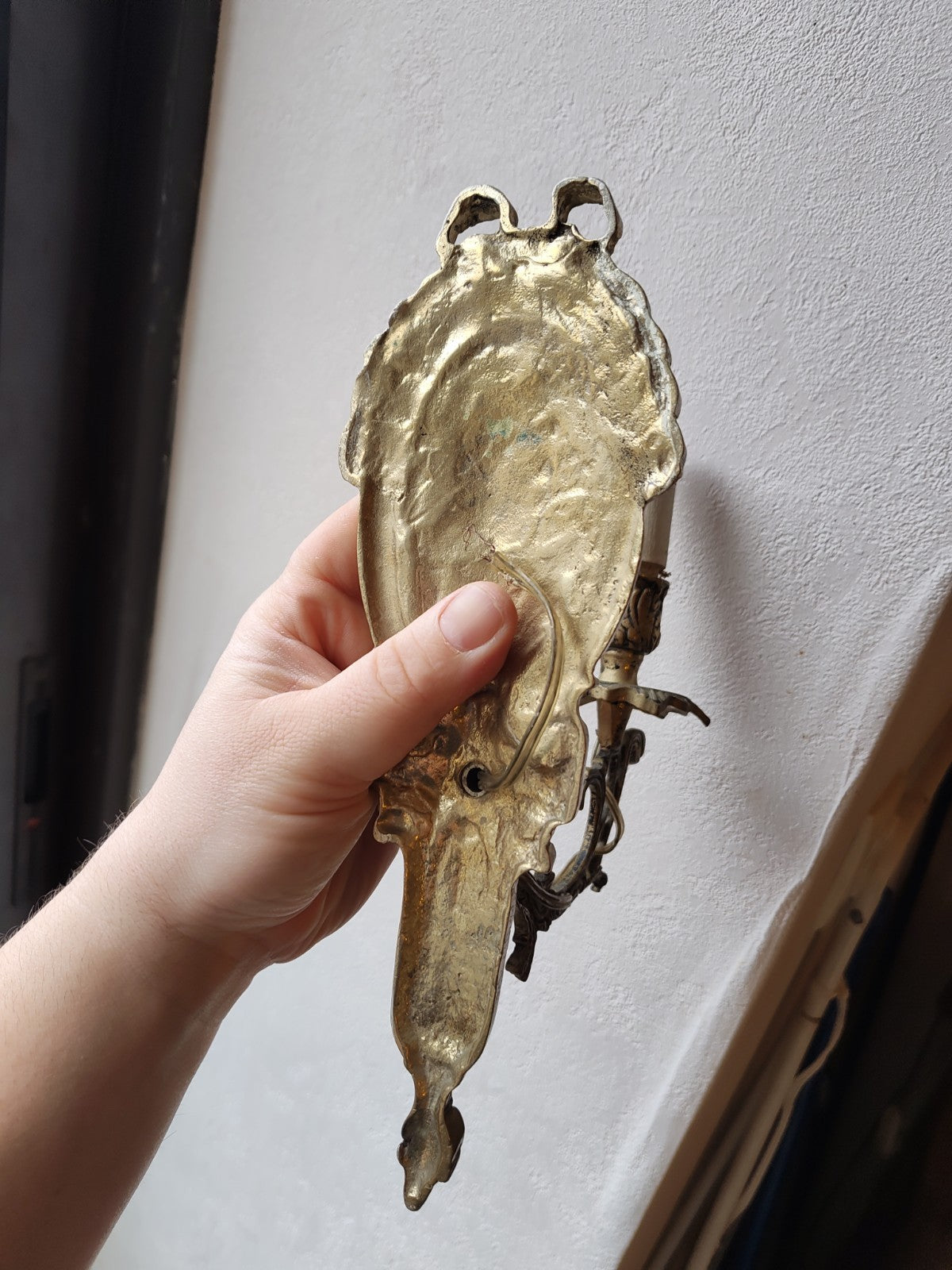 Superb Pair of Bronze Antique Wall Sconces, France