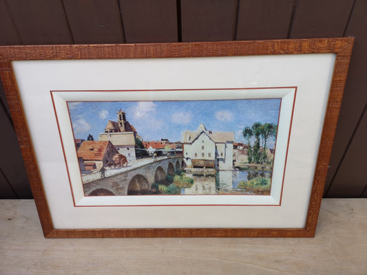 シスレー作「モレの橋」1893年、美しい絵画