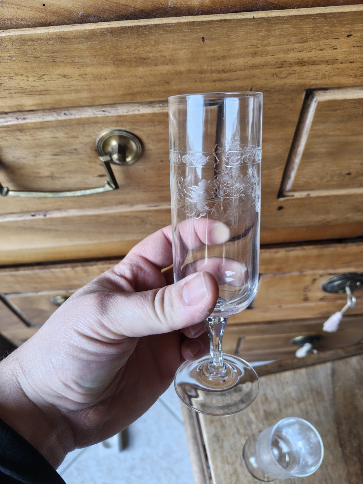 Set of 6 Champagne Flutes Cristal d'Arques Matignon FRANCE