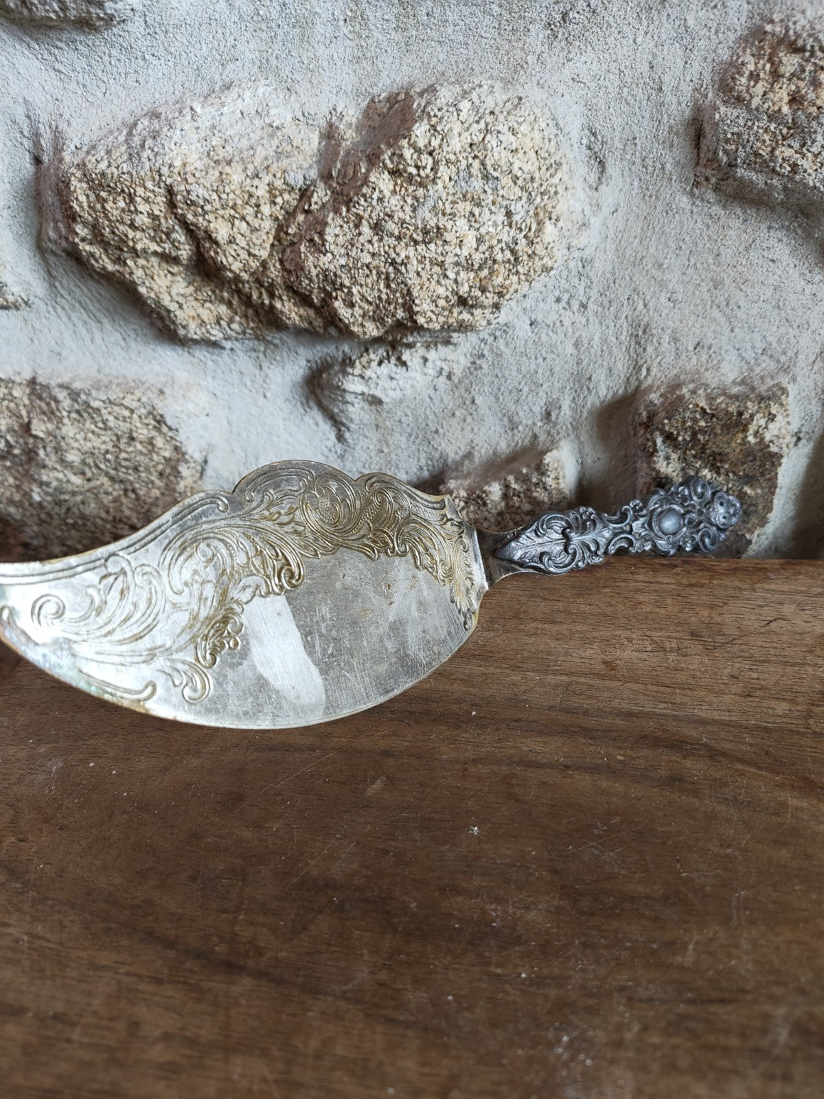 Fish Slice in Silver-Plated Metal, REP SHEFFIELD ARGENTINA