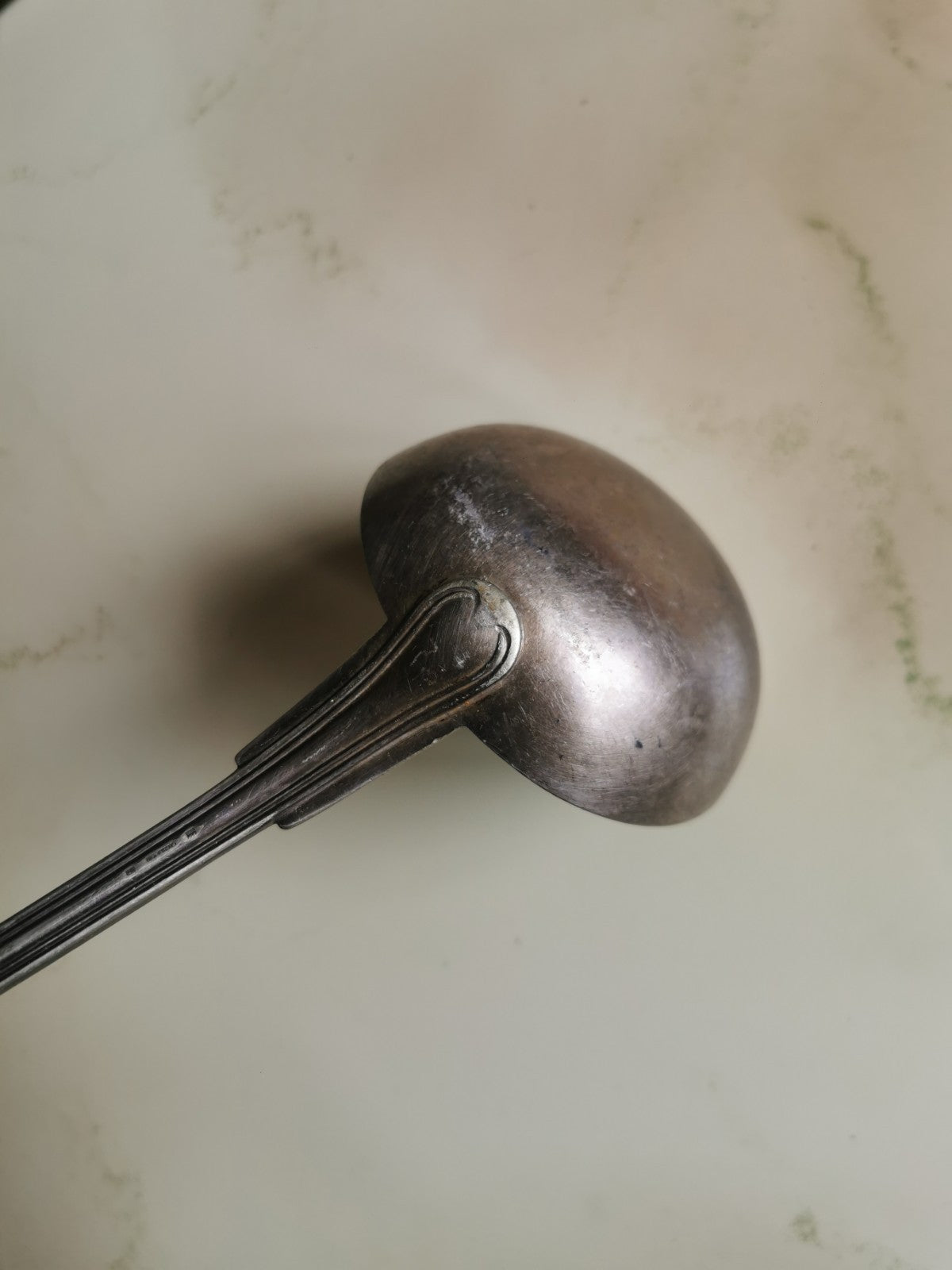 Beautiful Silver-Plated Metal Ladle, 34.5 cm