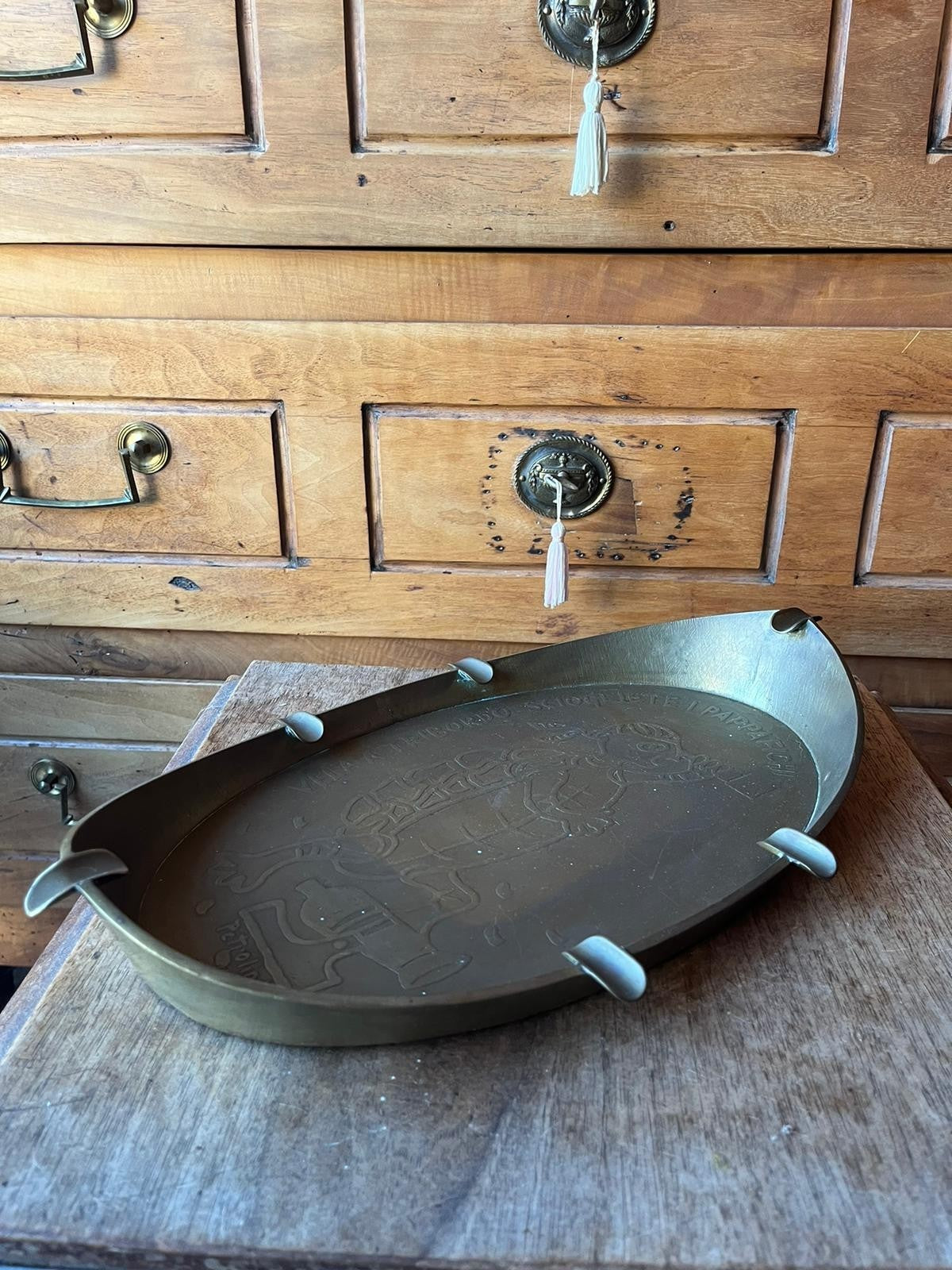 Superb Bronze Table Ashtray, Petrolini, Pirate Turtle. Very Heavy.