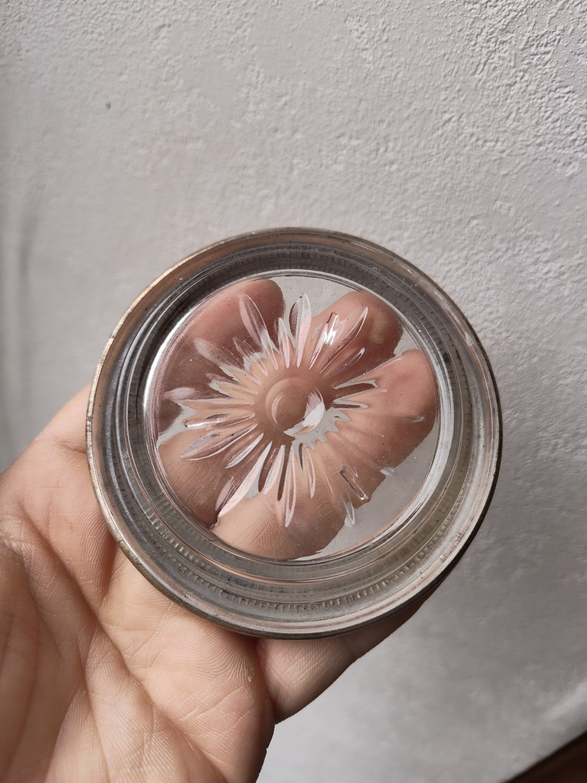 Glass Coaster, Silver Plated Crown Sterling