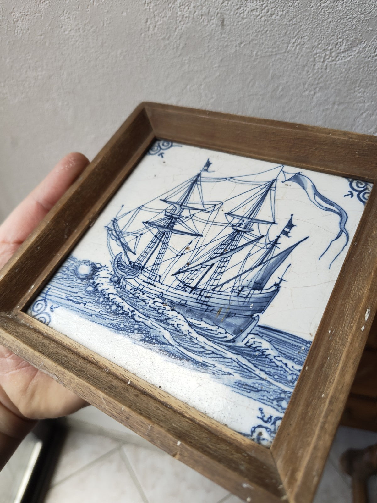 18th Century Blue Delft Tile, Azulejos