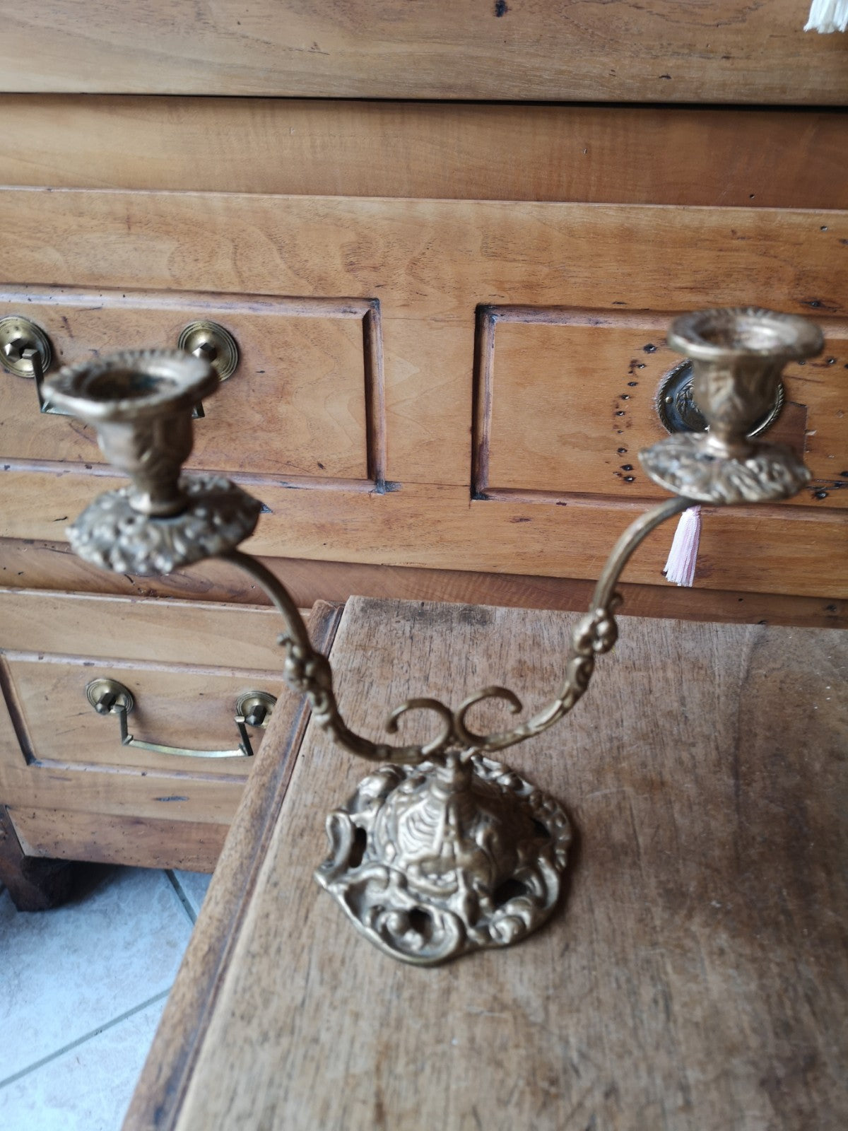 美しい燭台一組（ブロンズ製??）