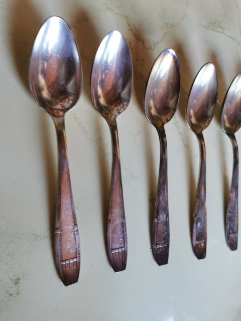 Set of Silver-Plated Metal Spoons APOLLO