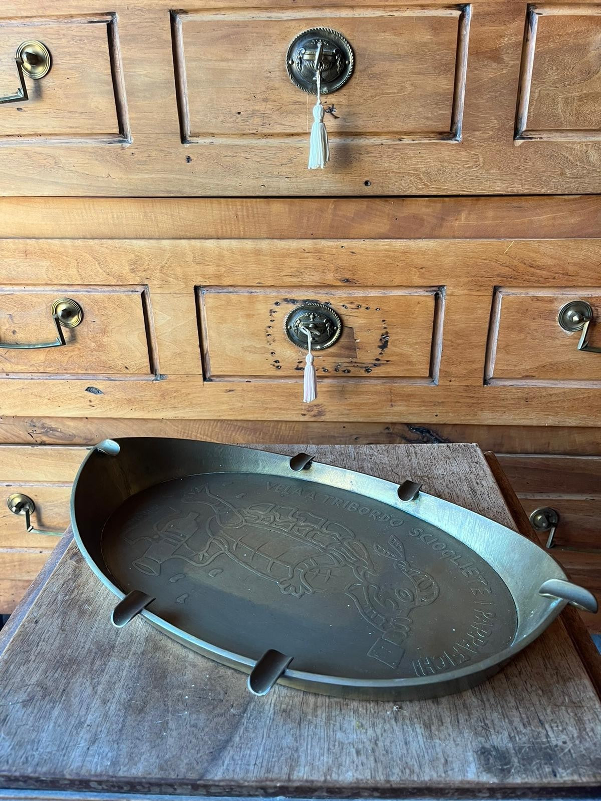 Superb Bronze Table Ashtray, Petrolini, Pirate Turtle. Very Heavy.