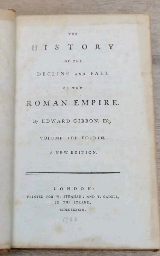 The History Of The Decline And Fall Of The ROMAN Empire By Edward Gibbon Volume