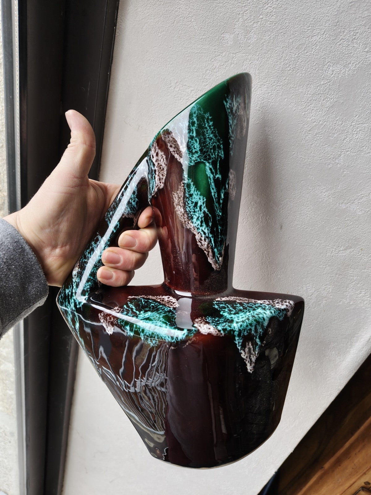 ヴァロリスのオレンジジュースサービス、グリーン、アールデコ、崇高、署名入りシム