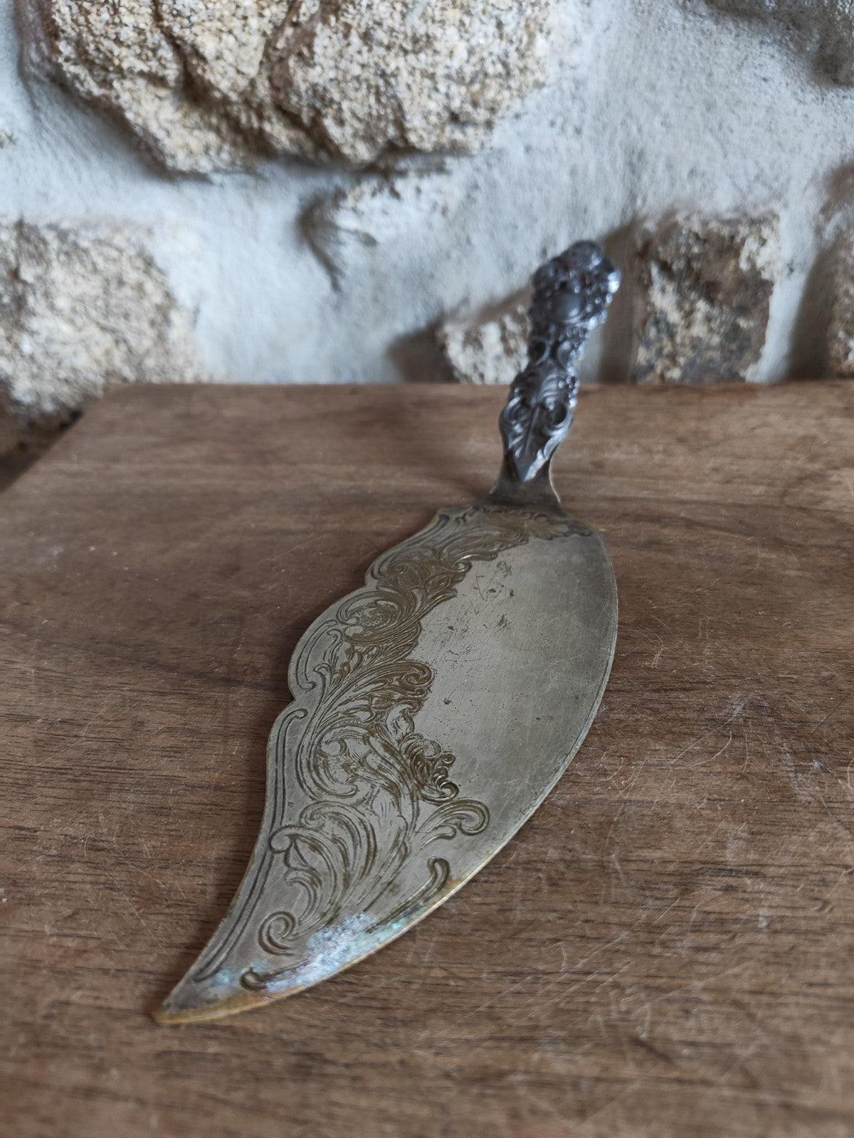 Fish Slice in Silver-Plated Metal, REP SHEFFIELD ARGENTINA