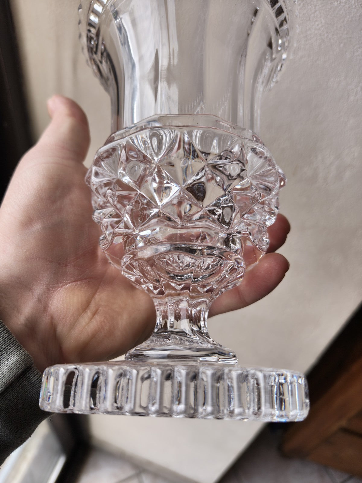 Signed Crystal Medici Vase, Glass Art