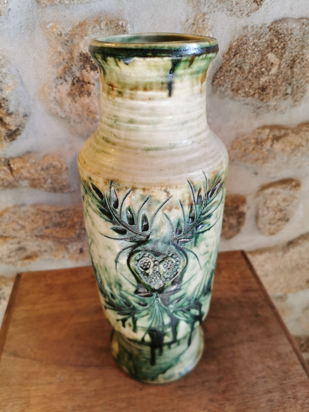 Superb Mid-Century Ceramic Vase, Beautiful Condition, French Work (Signed)