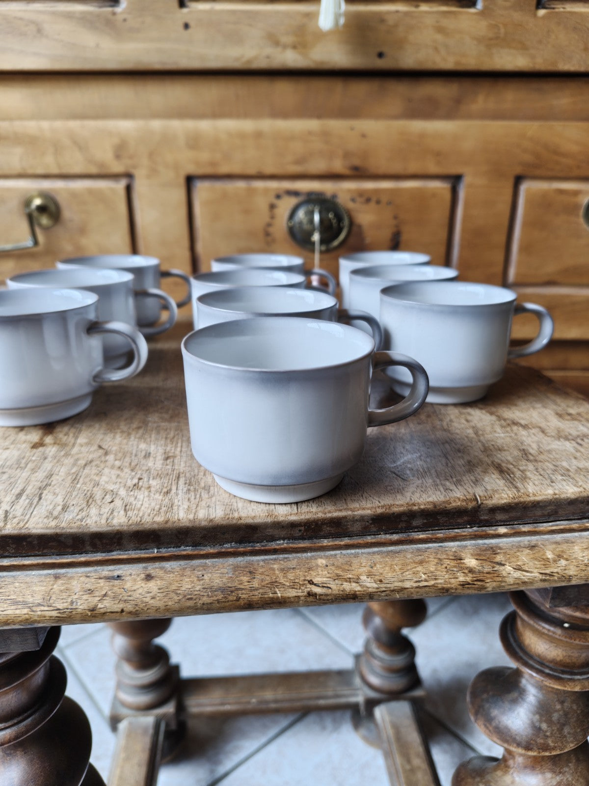 Set of 10 Cups OESLAUER MANUFAKTUR LORRAINE GOEBEL