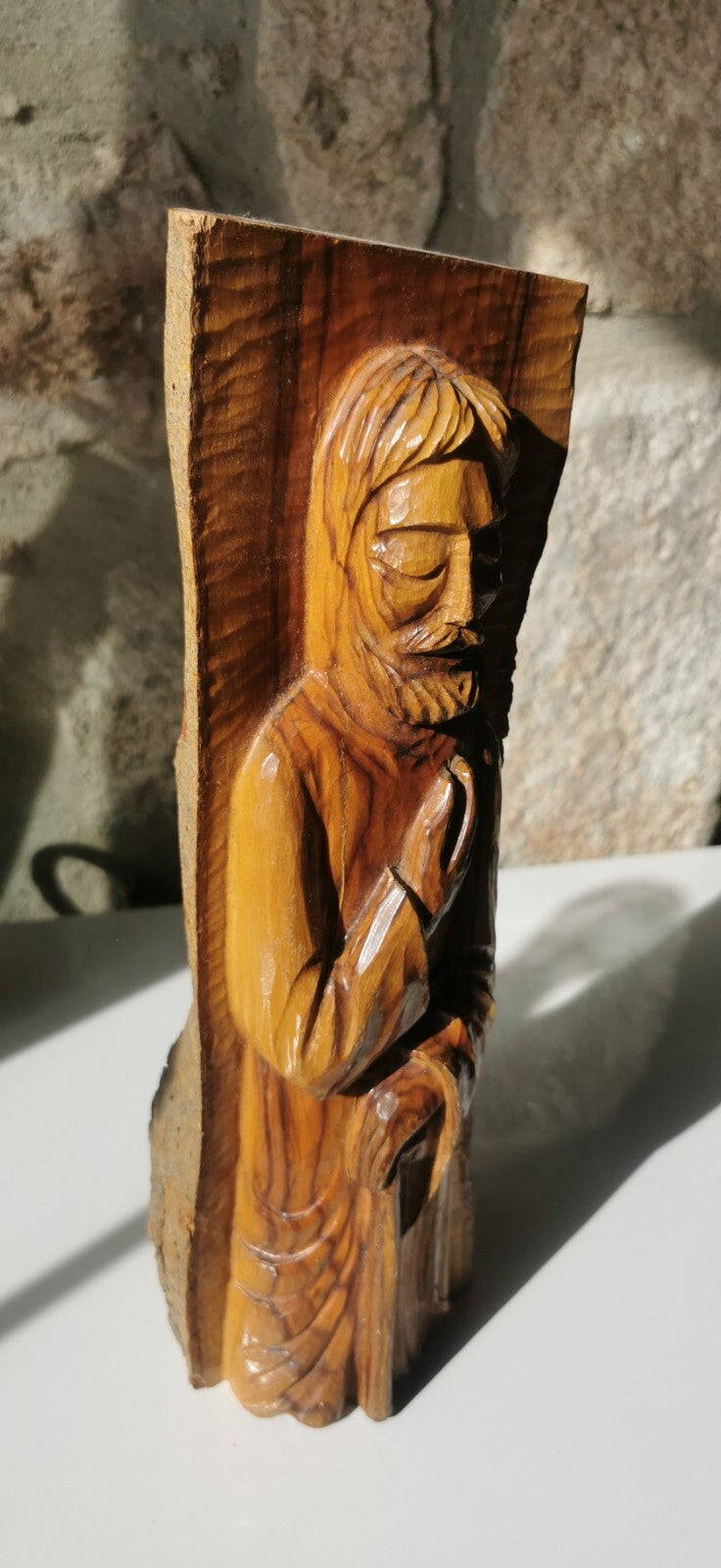 Magnificent Carved Wood Pilgrim, Folk Art