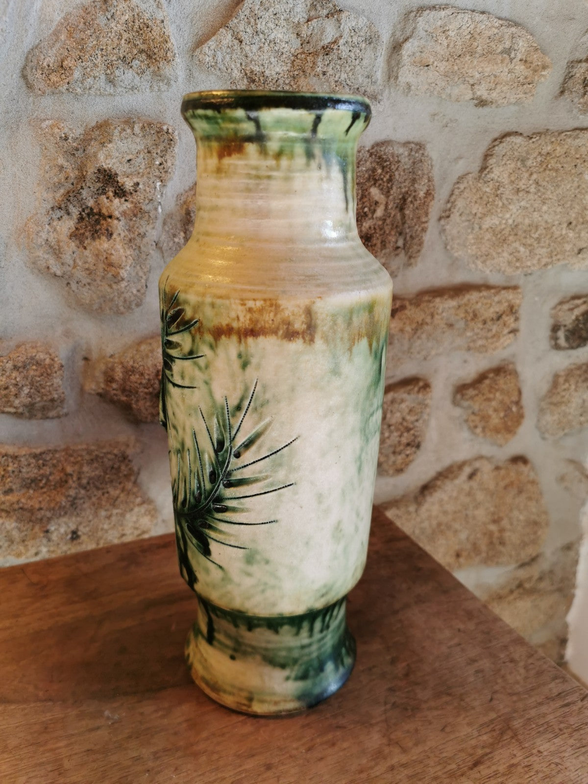 Superb Mid-Century Ceramic Vase, Beautiful Condition, French Work (Signed)