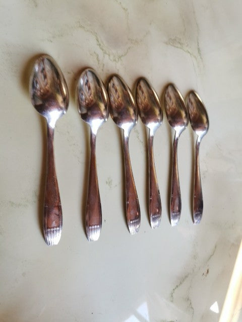 Set of Silver-Plated Metal Spoons APOLLO