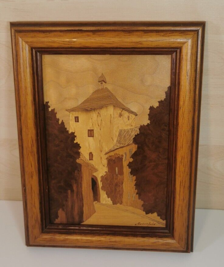 Magnificent Art Marquetry Frame by Rosenfeld Jacques