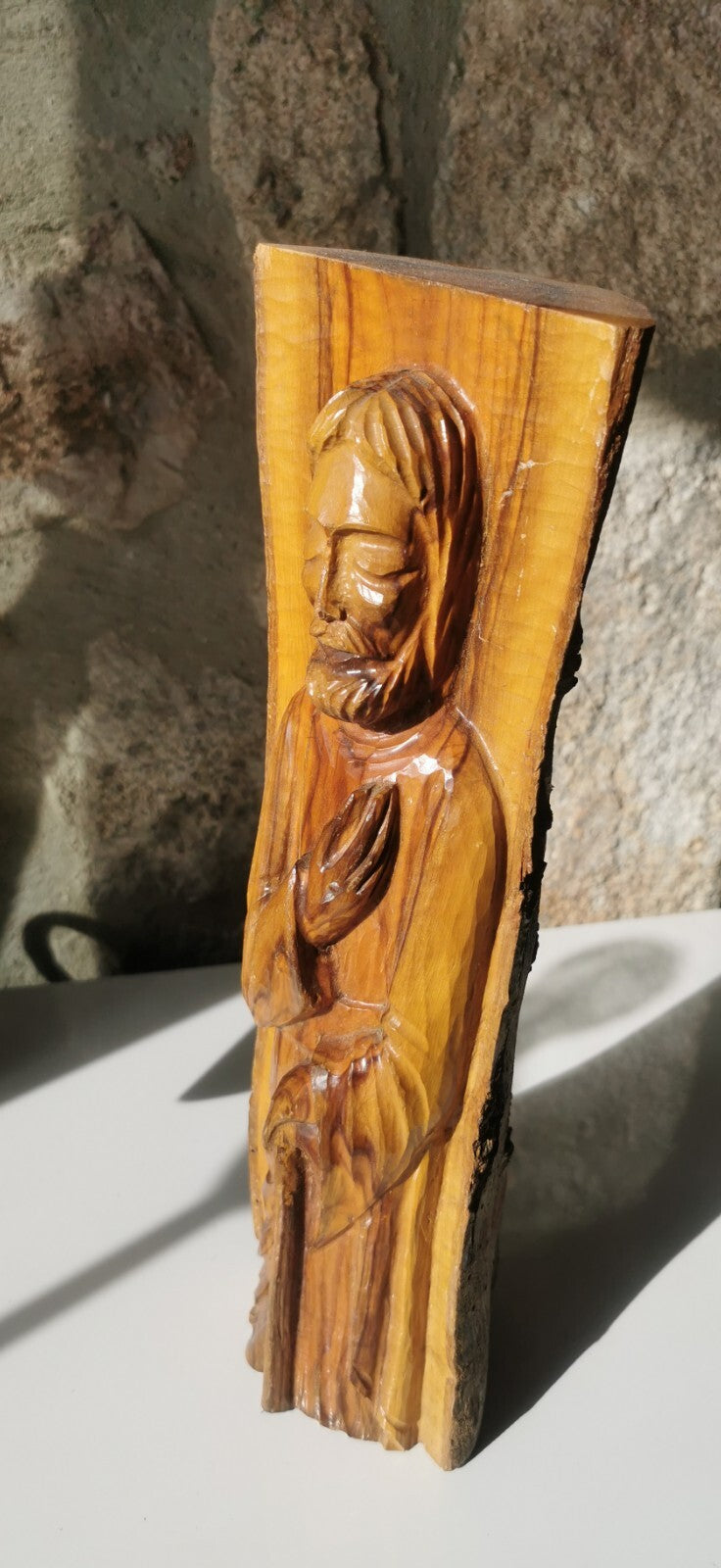 Magnificent Carved Wood Pilgrim, Folk Art