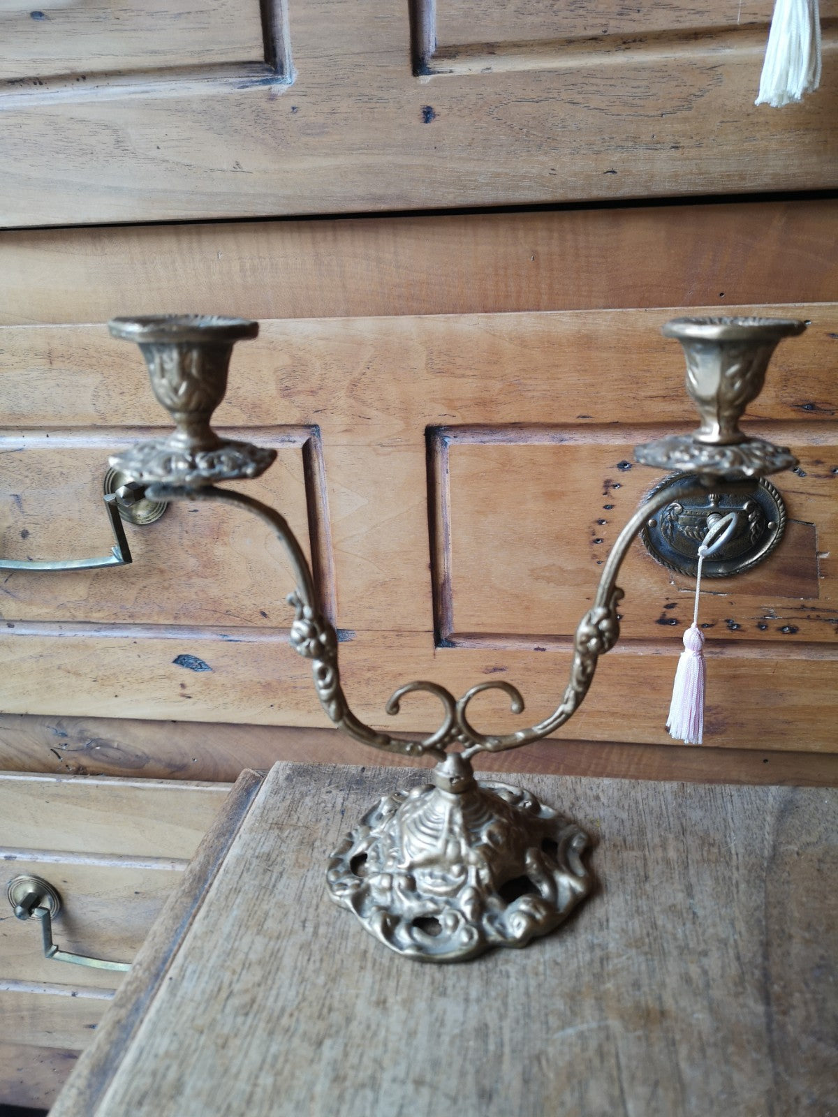 美しい燭台一組（ブロンズ製??）