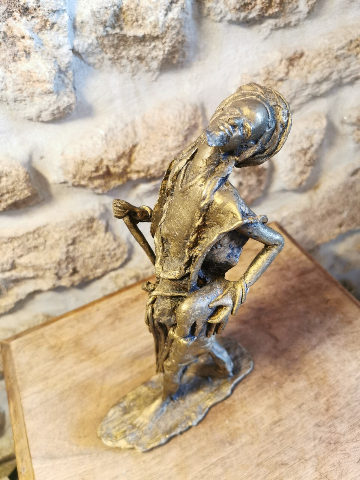 Bronze or Brass Berber Shepherd Sculpture