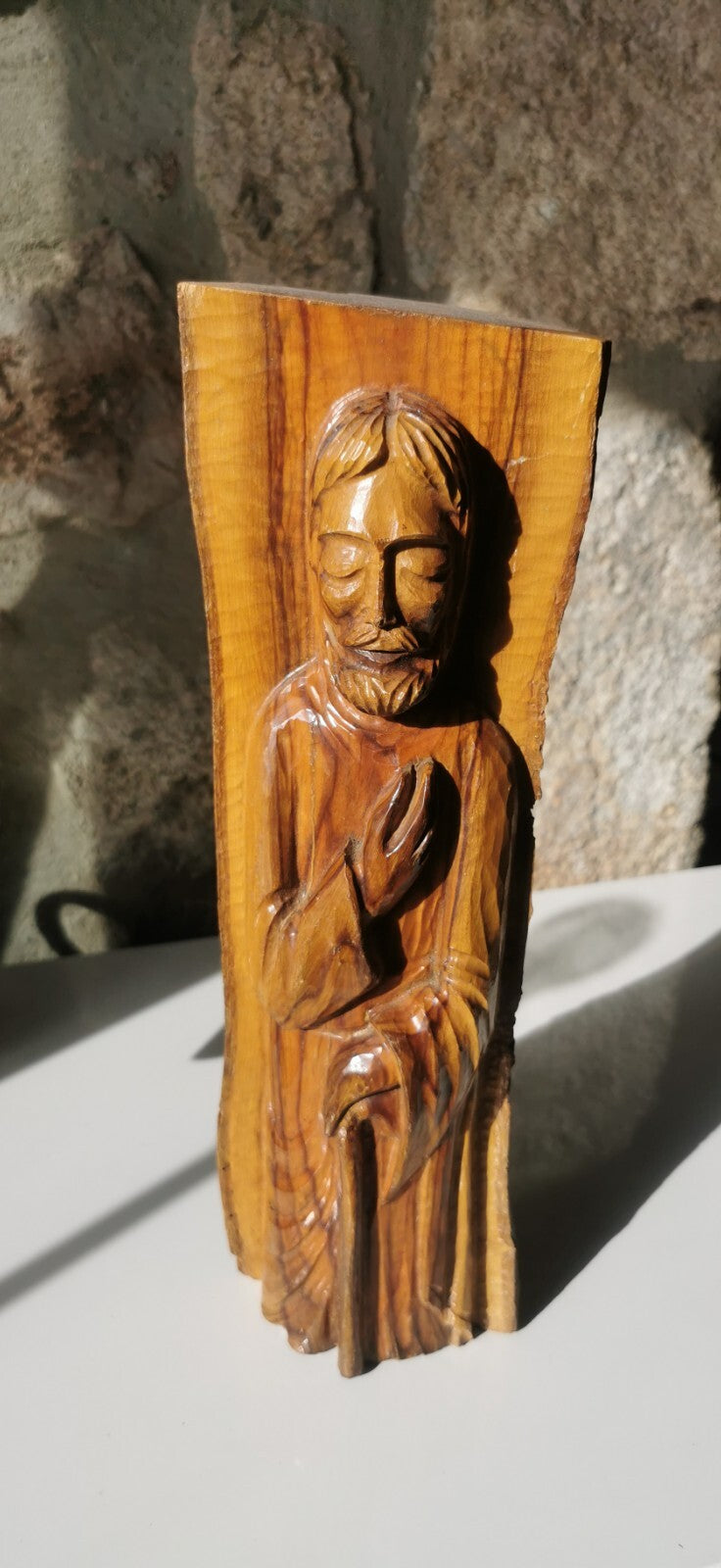 Magnificent Carved Wood Pilgrim, Folk Art