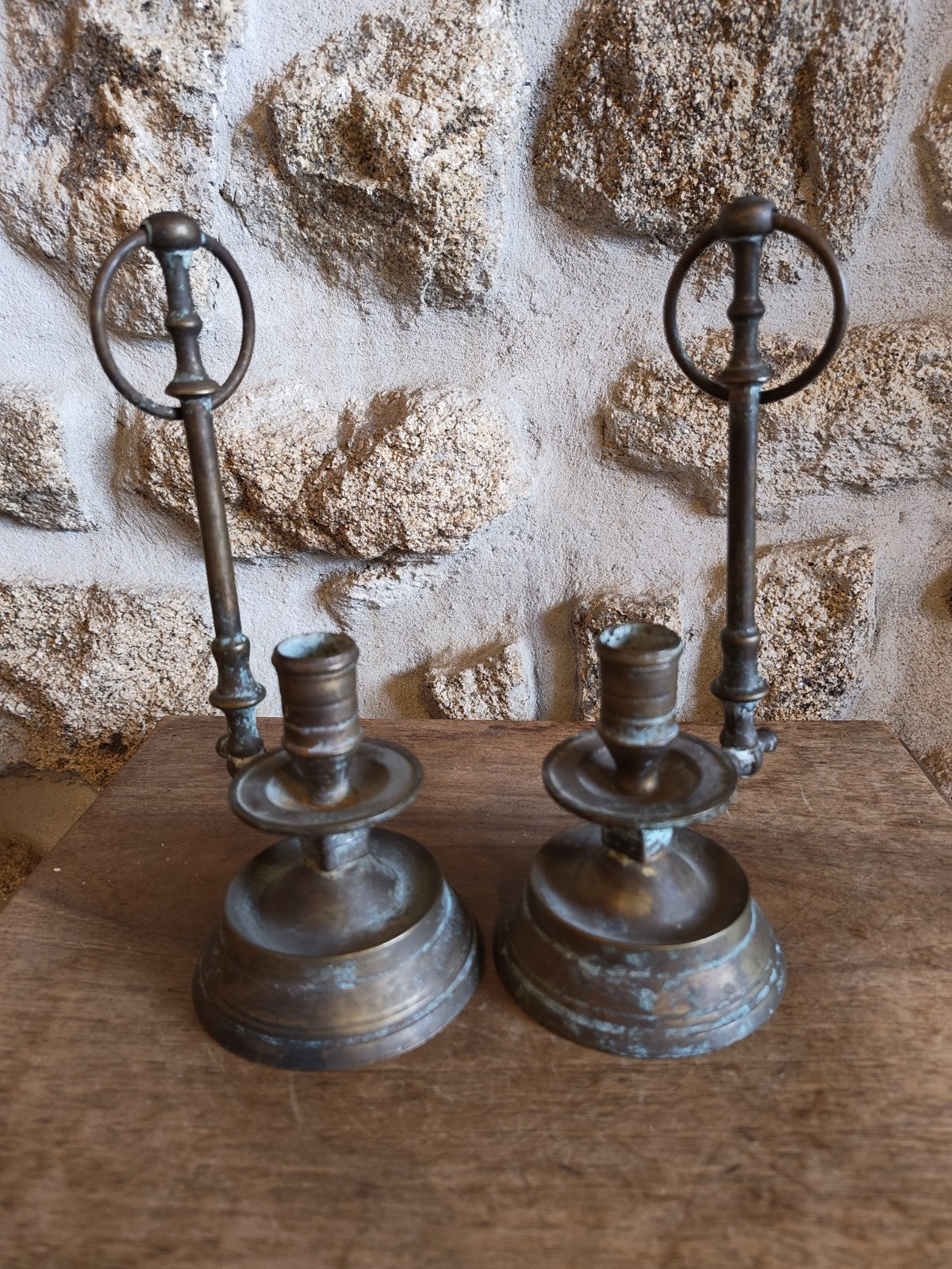 Pair of Brass Candlesticks, Good Condition