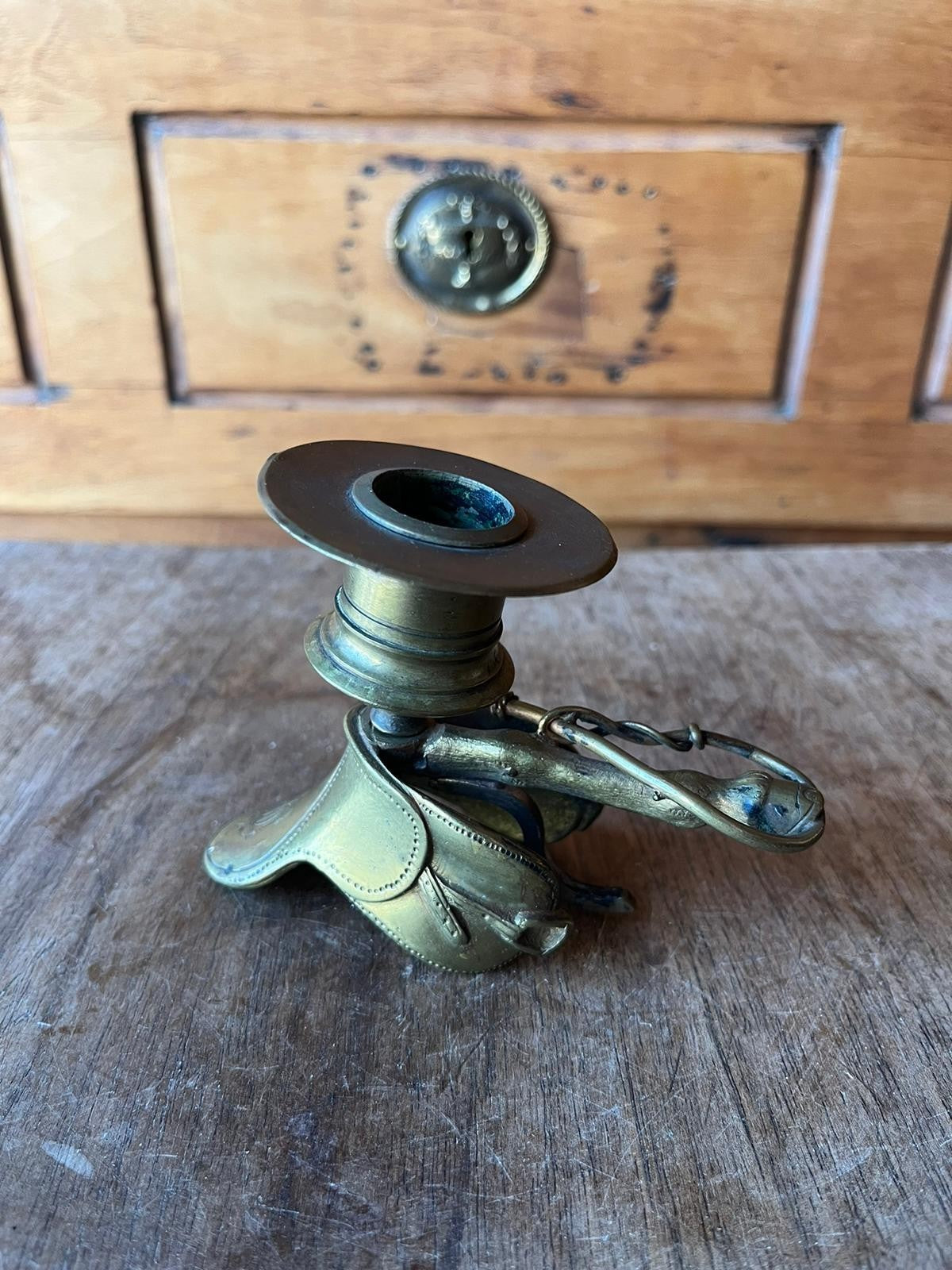 Bronze Horse Saddle Candleholder
