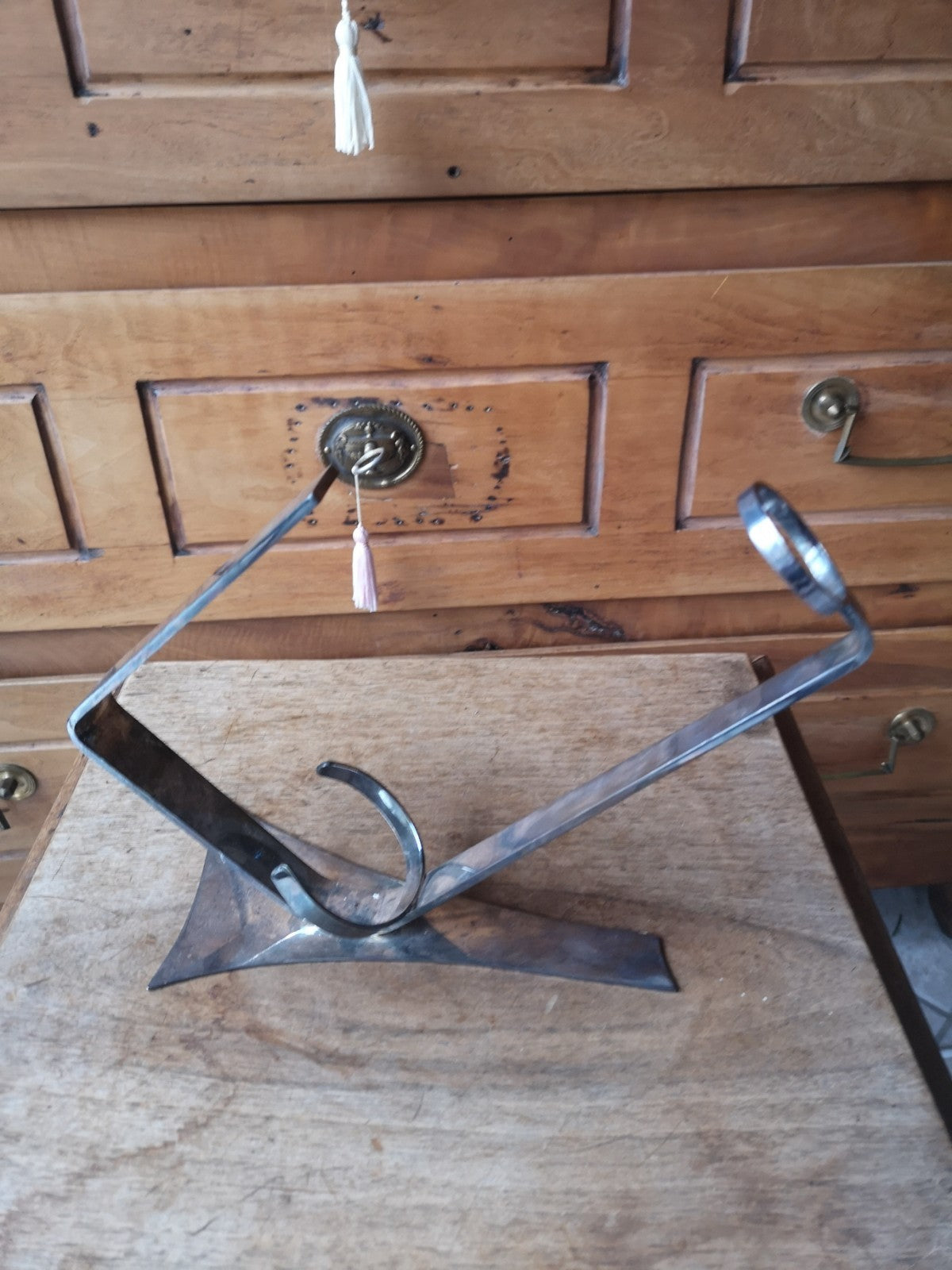 Superb French Art Deco 1930 Bottle Holder, Silver-Plated Metal