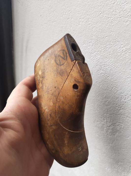 Shoe Last, Antique, France, Wood, Vintage, Late 19th Century