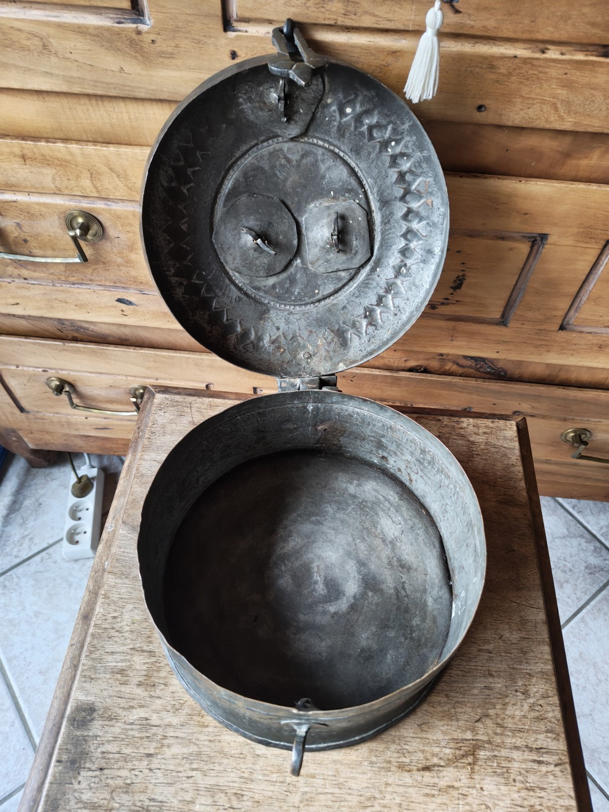 Indian or Persian Large Antique Copper Box