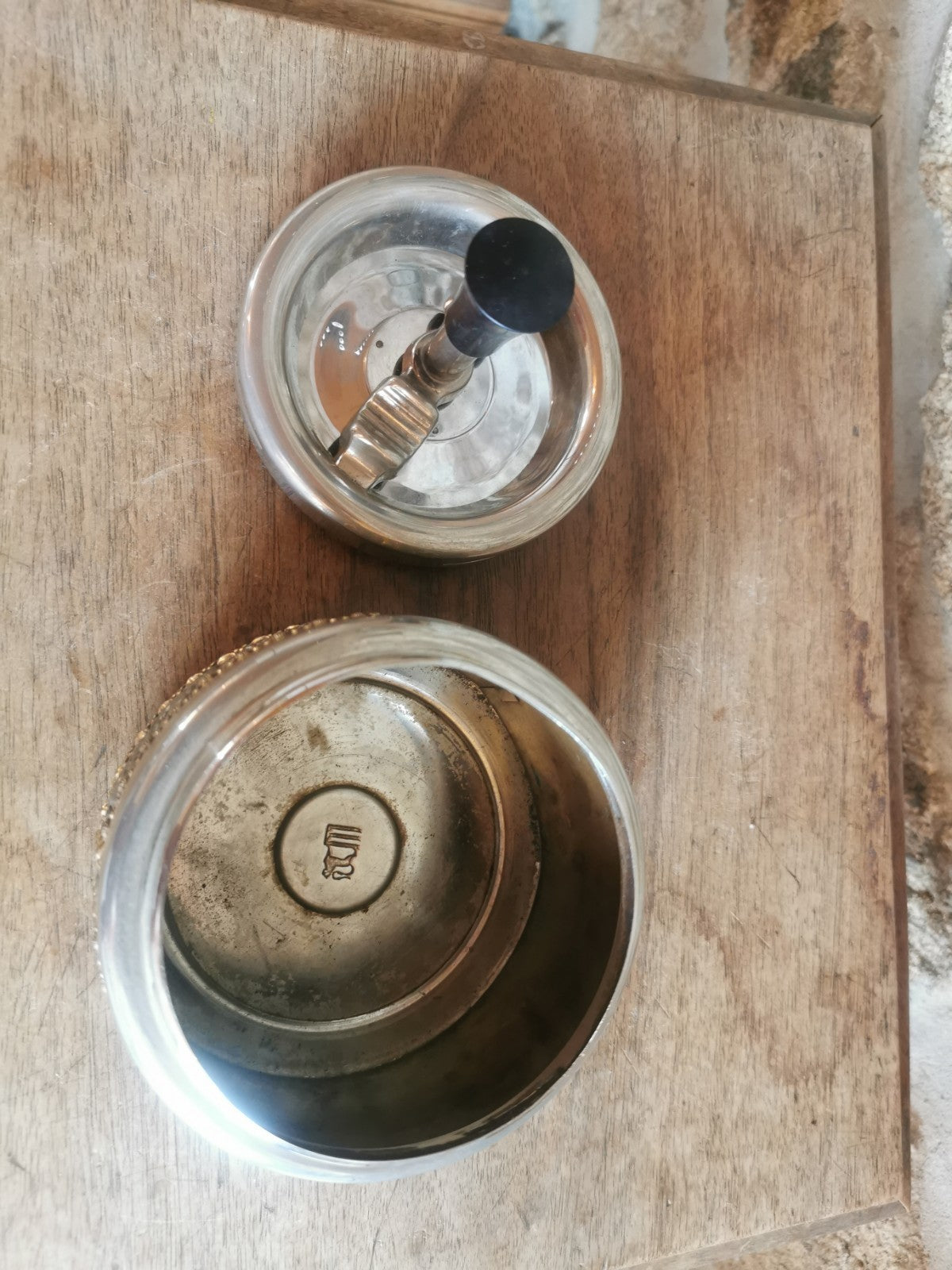 美しい喫煙者セット / 灰皿とタバコ入れ / ドイツミッドセンチュリー /...