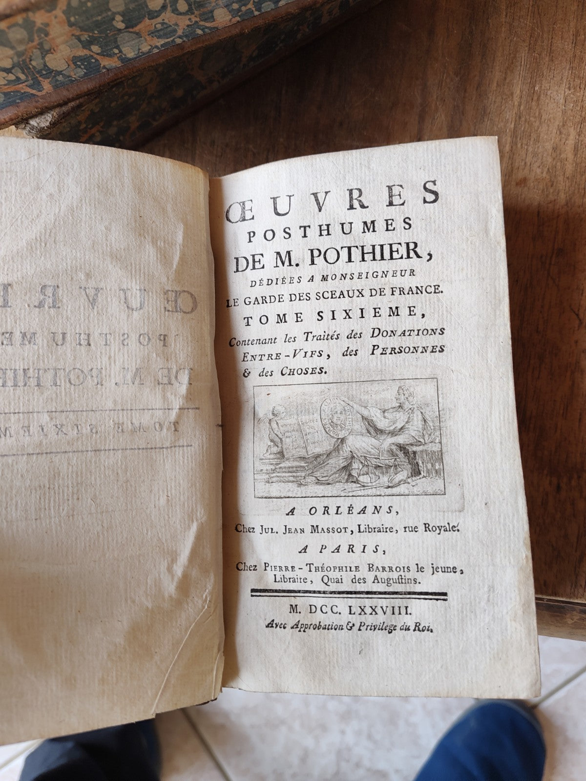 Lot of 3 Books, Works of Pothier, 19th Century, Paris