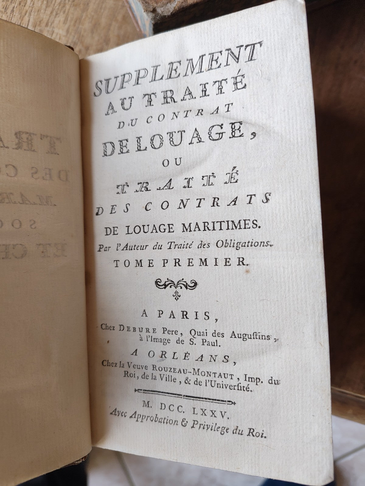 Lot of 3 Books, Works of Pothier, 19th Century, Paris
