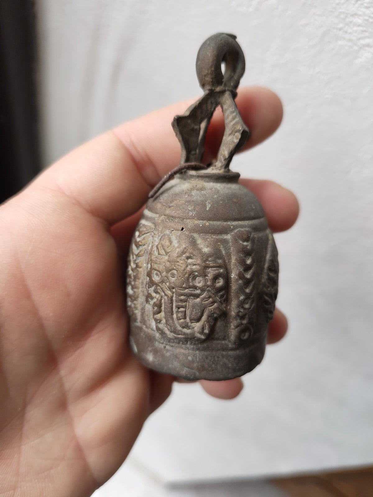 Ethnic Hindu Temple Bell, Bronze, Antique