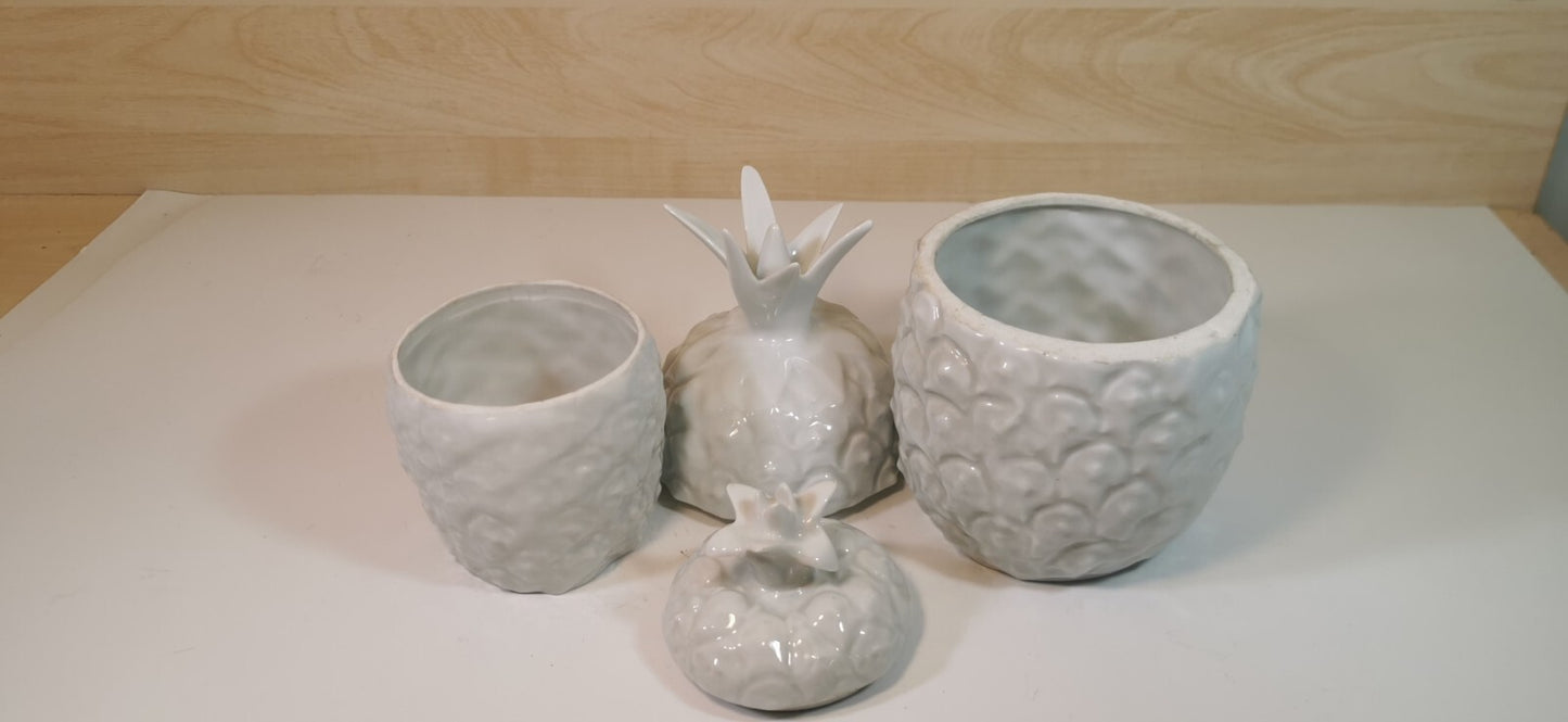 美しい磁器のパイナップル、小物入れ、キャンディ ボックス、ジュエリー ボックスなど。