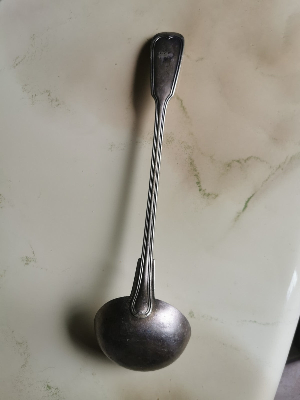 Beautiful Silver-Plated Metal Ladle, 34.5 cm