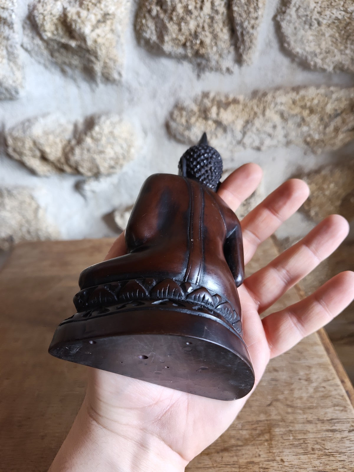 Seated Buddha Resin Statue, Good Condition