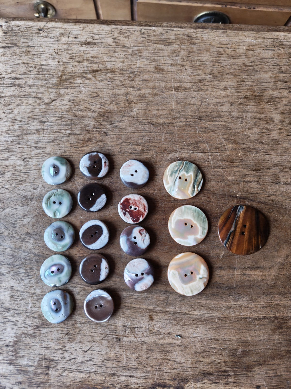 Lot of Vintage Mother-of-Pearl Buttons, Paris Haberdashery