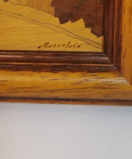Magnificent Art Marquetry Frame by Rosenfeld Jacques
