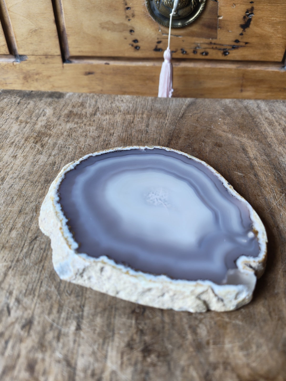 瑪瑙スライスの小物入れ、宝石コレクション、ヴィンテージ鉱物